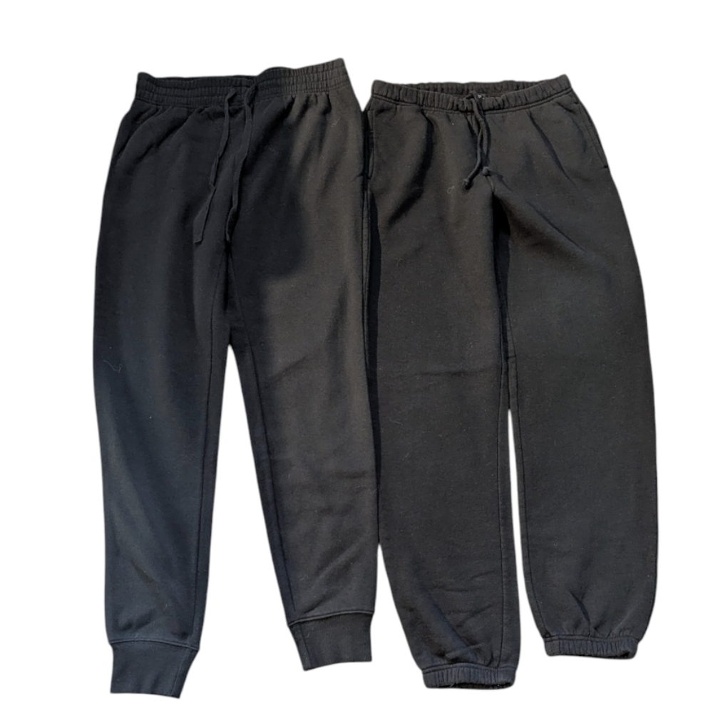 6/$15 Size Xs Black Jogger Bundle Lot of 2 Pairs – Comfy Lounge & Casual - Picture 2 of 16